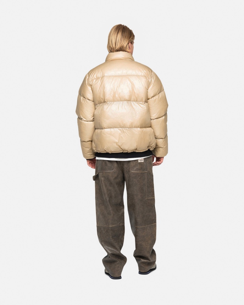 Chaquetas De Plumas Stussy Puffer Parachute Ripstop Doradas | 17053-CNZD