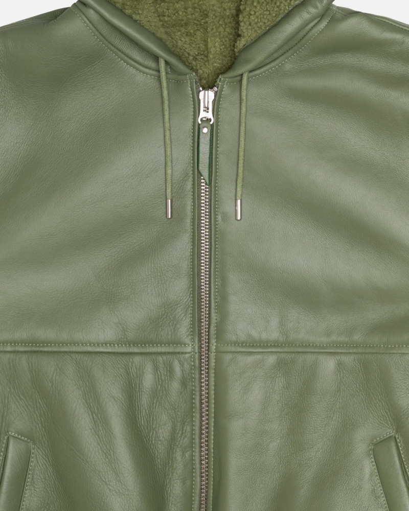 Chaquetas Stussy Trabajo Shearling Verde | 90146-FKBJ