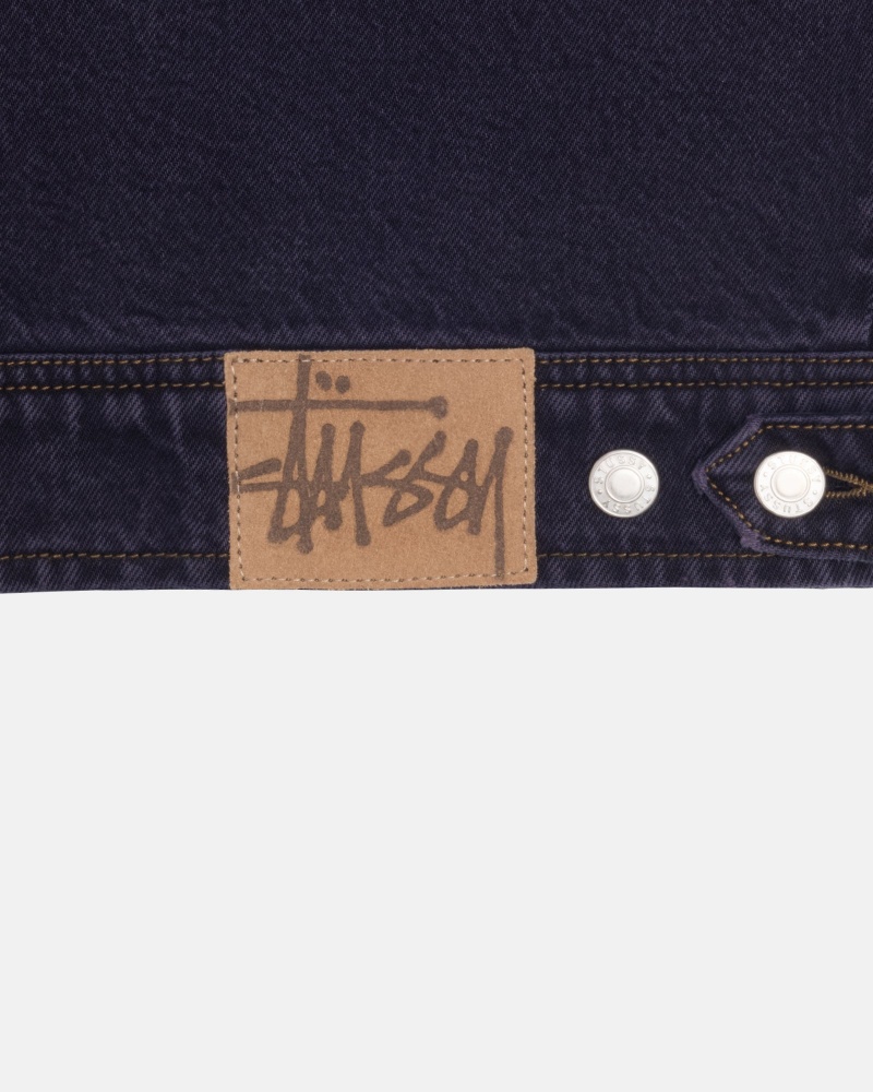 Chaquetas Stussy Zip Trabajo Denim Negras | 02178-IWBS