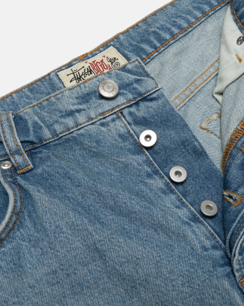 Jeans Stussy Big Ol' Denim Azules | 63908-QWDY