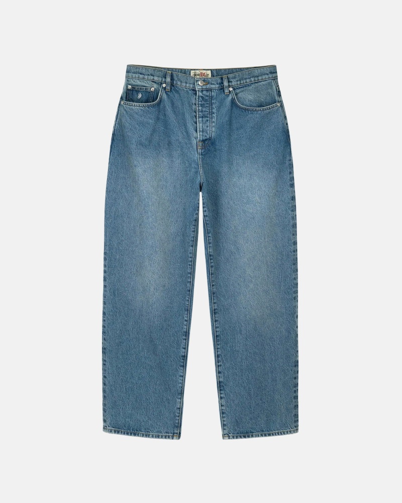 Jeans Stussy Big Ol\' Denim Azules | 63908-QWDY