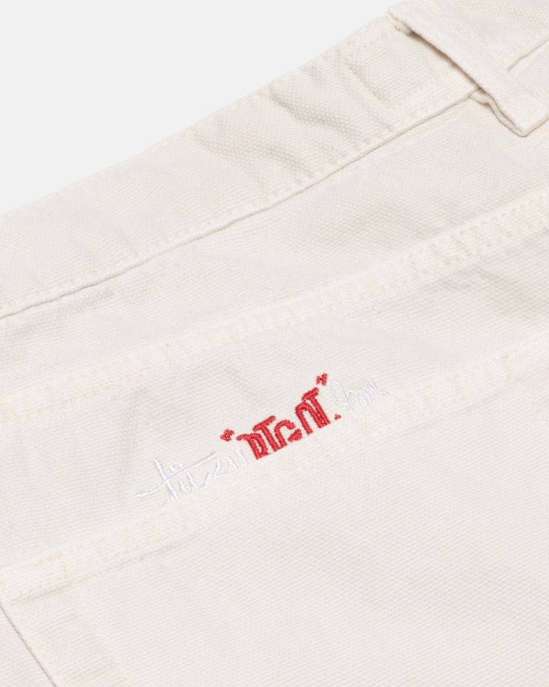 Jeans Stussy Big Ol' Washed Lona Beige | 01748-JWED