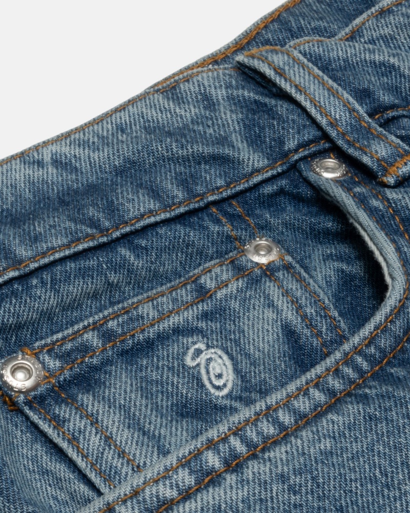 Jeans Stussy Classic Denim Azules | 45803-AHZN