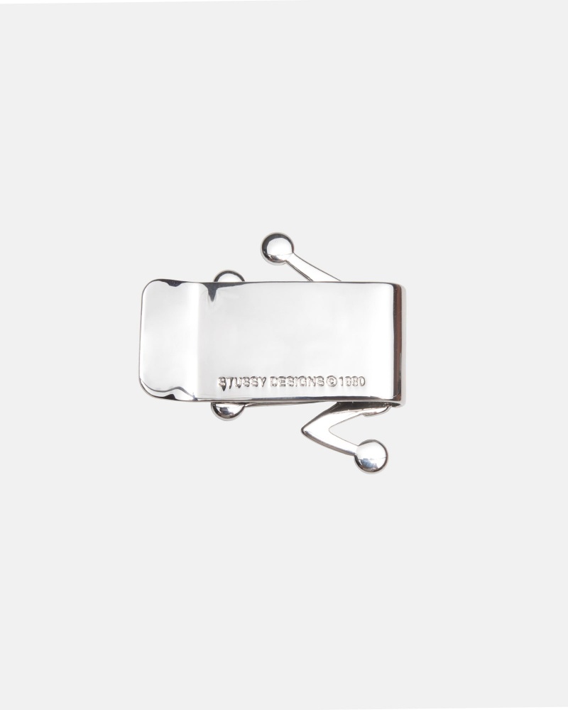 Money Clip Stussy Bent Crown Plateadas | 13254-ZFRB