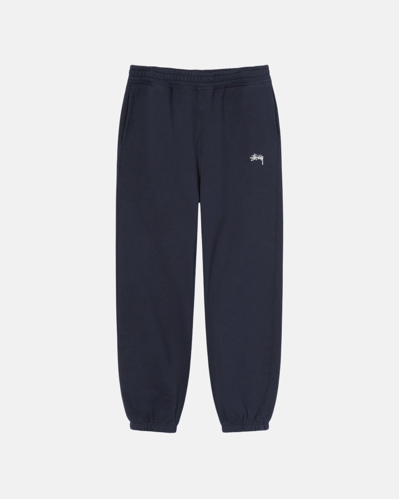 Pantalon Deportivo Stussy Stock Logo Azul Marino | 49812-YUPD