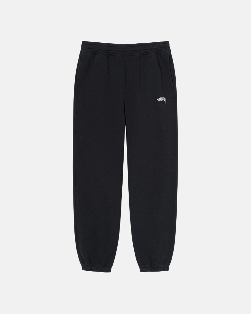 Pantalon Deportivo Stussy Stock Logo Negras | 80961-HGUC