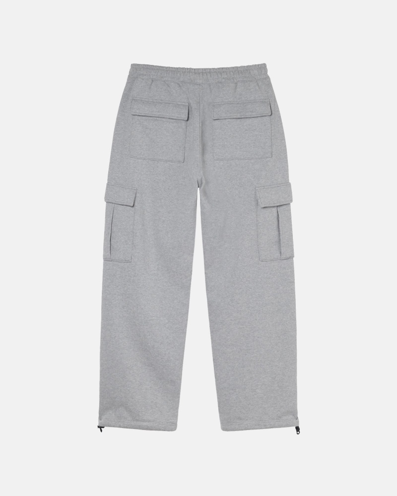 Pantalon Stussy Deporte Cargo Fleece Gris | 26450-NCRL