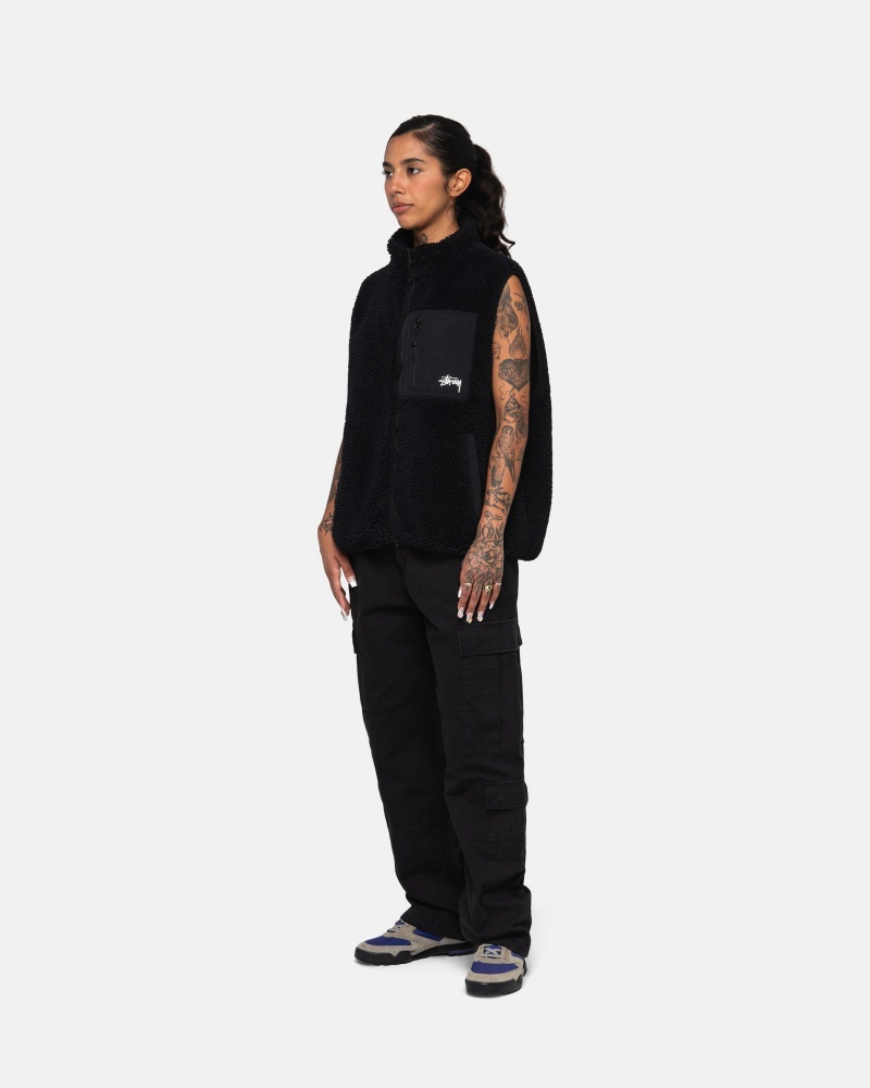 Pantalon Stussy Surplus Cargo Ripstop Negras | 58427-SJAH