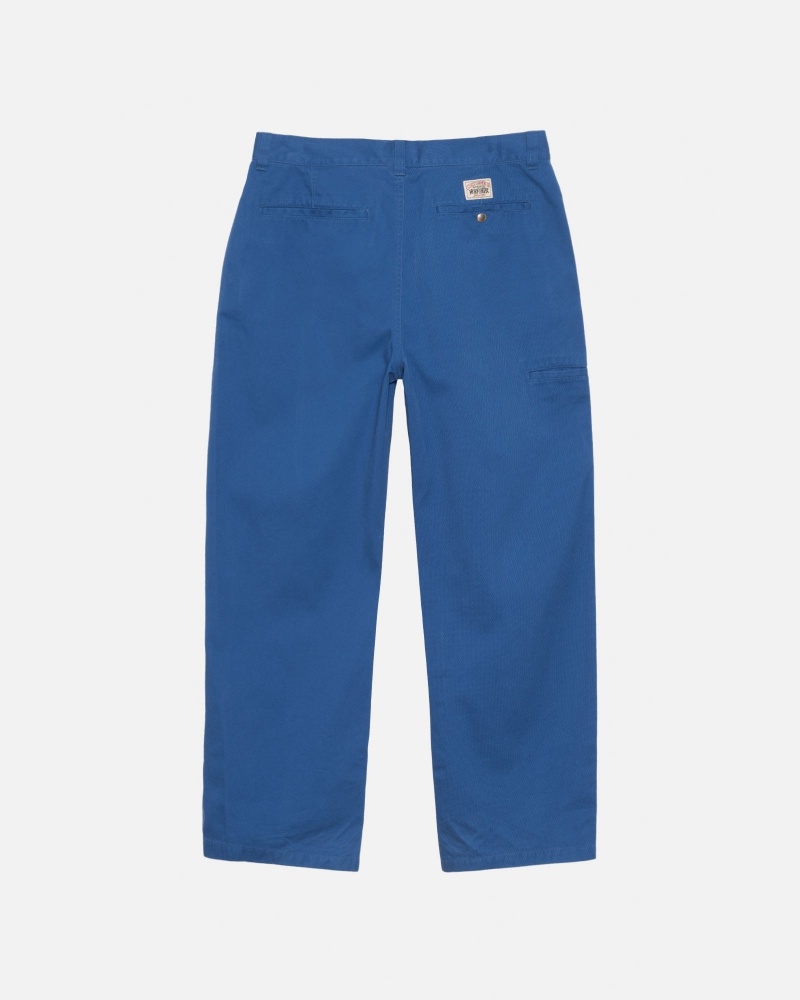 Pantalon Stussy Workgear Trouser Twill Azul Real | 47103-VOMA