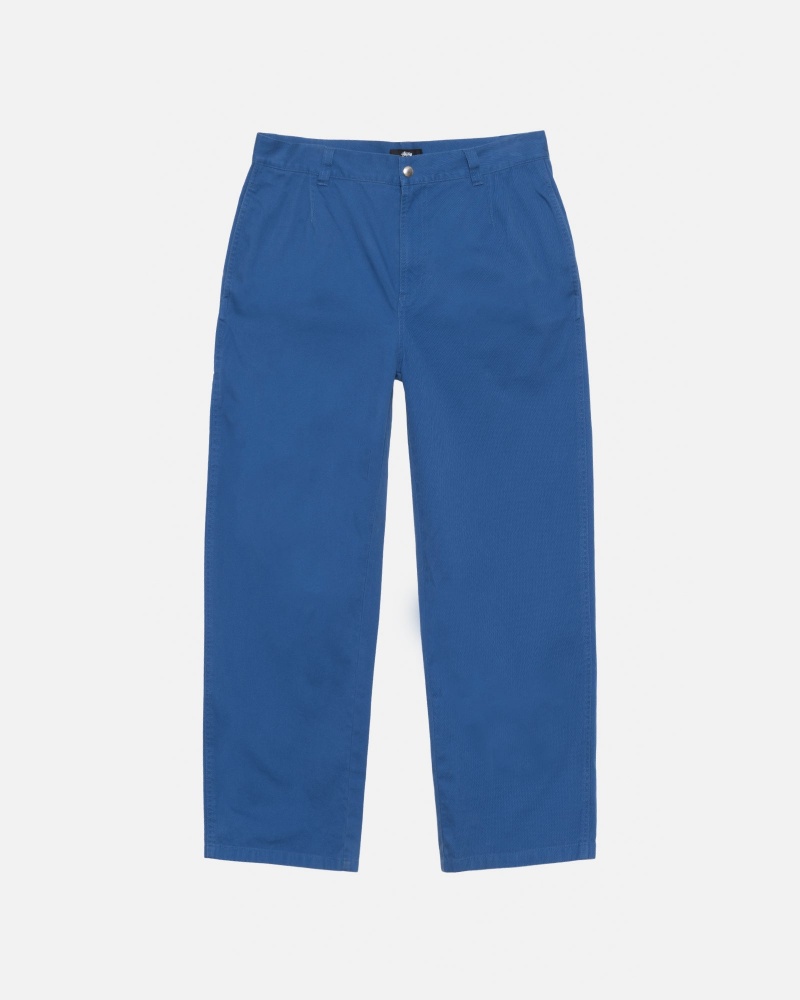 Pantalon Stussy Workgear Trouser Twill Azul Real | 47103-VOMA