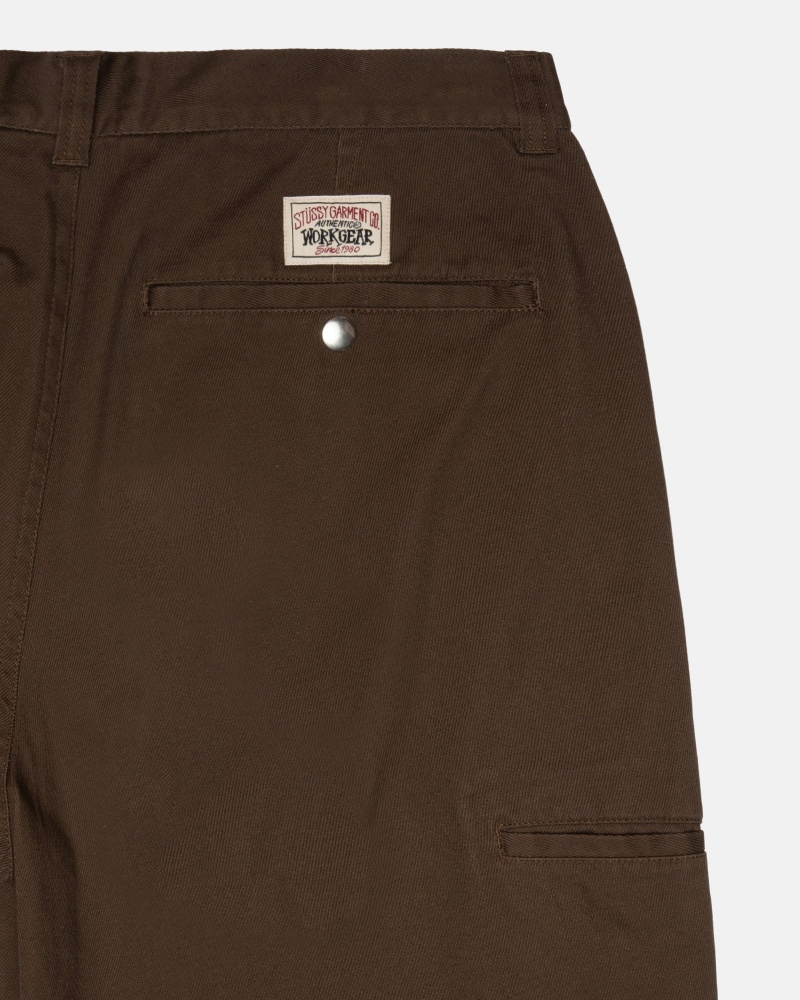 Pantalon Stussy Workgear Trouser Twill Marrones | 75682-EKPR