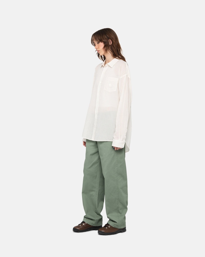 Pantalon Stussy Workgear Trouser Twill Verde | 35496-LVJD