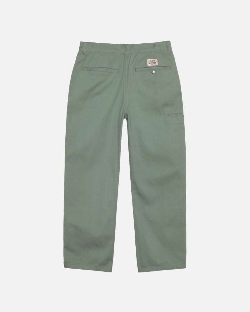 Pantalon Stussy Workgear Trouser Twill Verde | 35496-LVJD