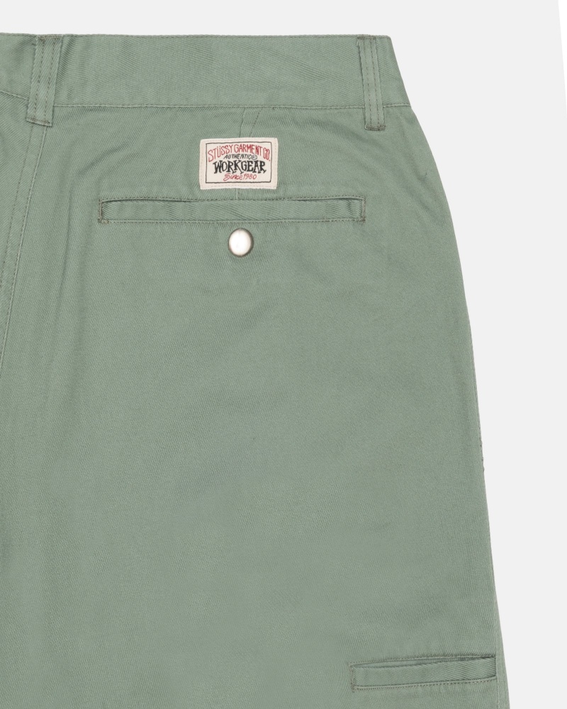 Pantalon Stussy Workgear Trouser Twill Verde | 35496-LVJD