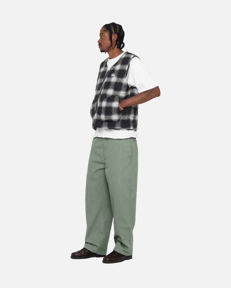 Pantalon Stussy Workgear Trouser Twill Verde | 35496-LVJD