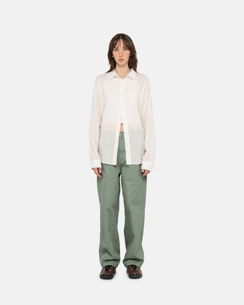 Pantalon Stussy Workgear Trouser Twill Verde | 35496-LVJD