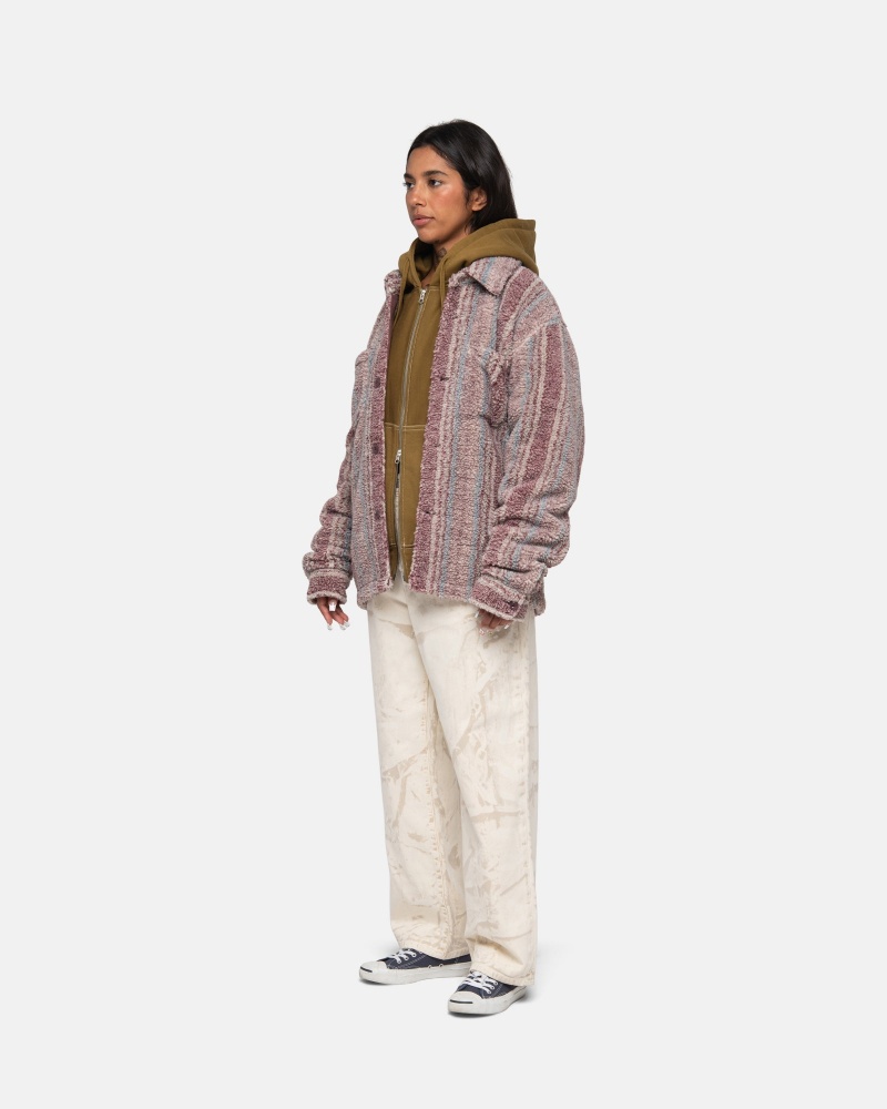 Shirts     Stussy A Rayas Sherpa Multicolor | 80713-YAZE