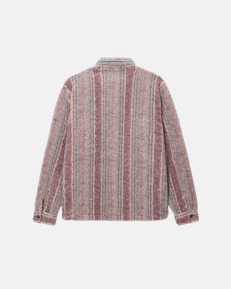 Shirts     Stussy A Rayas Sherpa Multicolor | 80713-YAZE