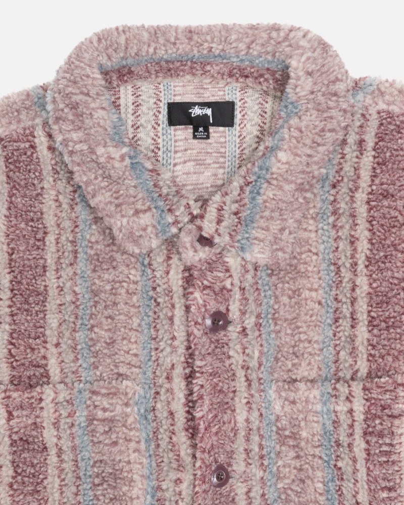 Shirts     Stussy A Rayas Sherpa Multicolor | 80713-YAZE