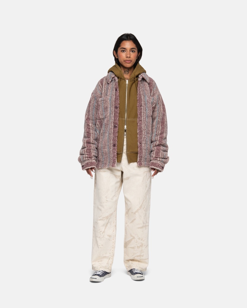 Shirts     Stussy A Rayas Sherpa Multicolor | 80713-YAZE