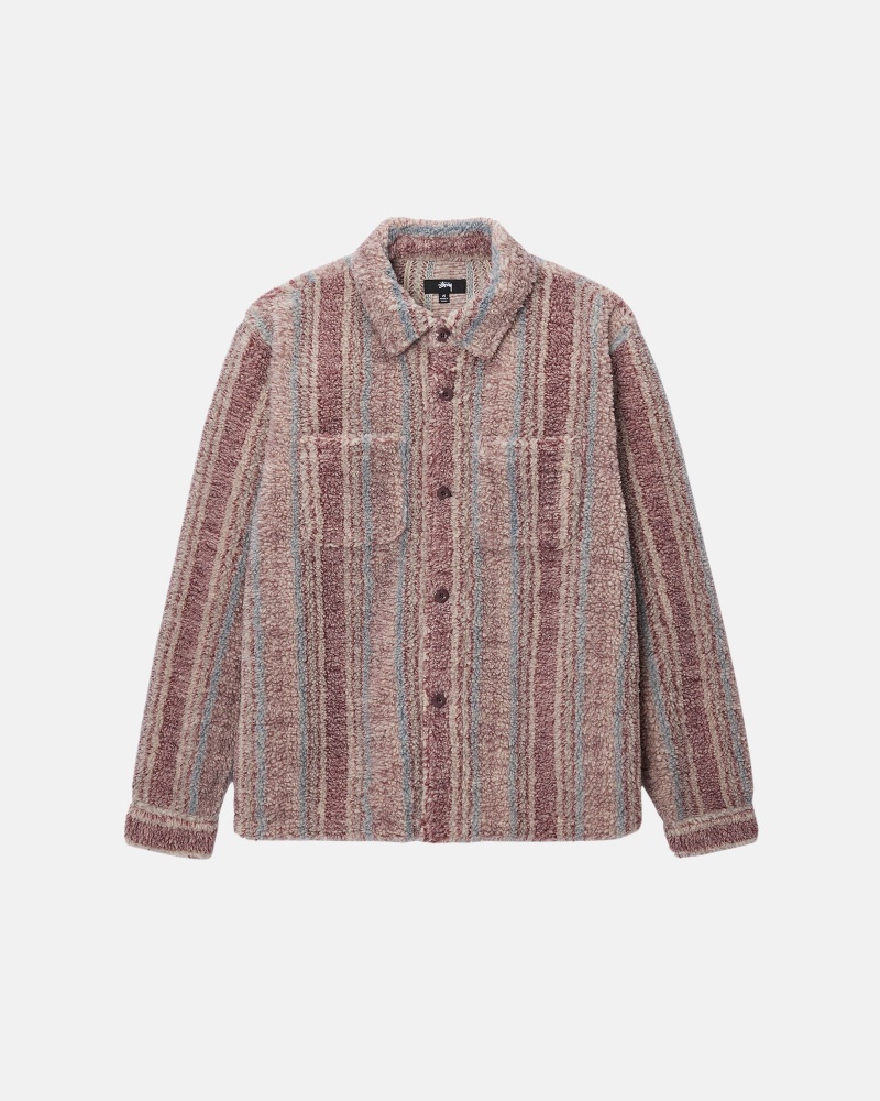 Shirts     Stussy A Rayas Sherpa Multicolor | 80713-YAZE