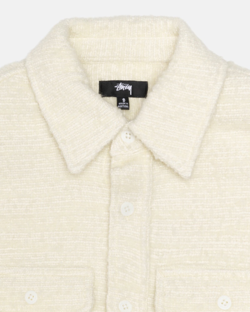 Shirts     Stussy Boucle Lana Cpo Beige | 21738-LPDR