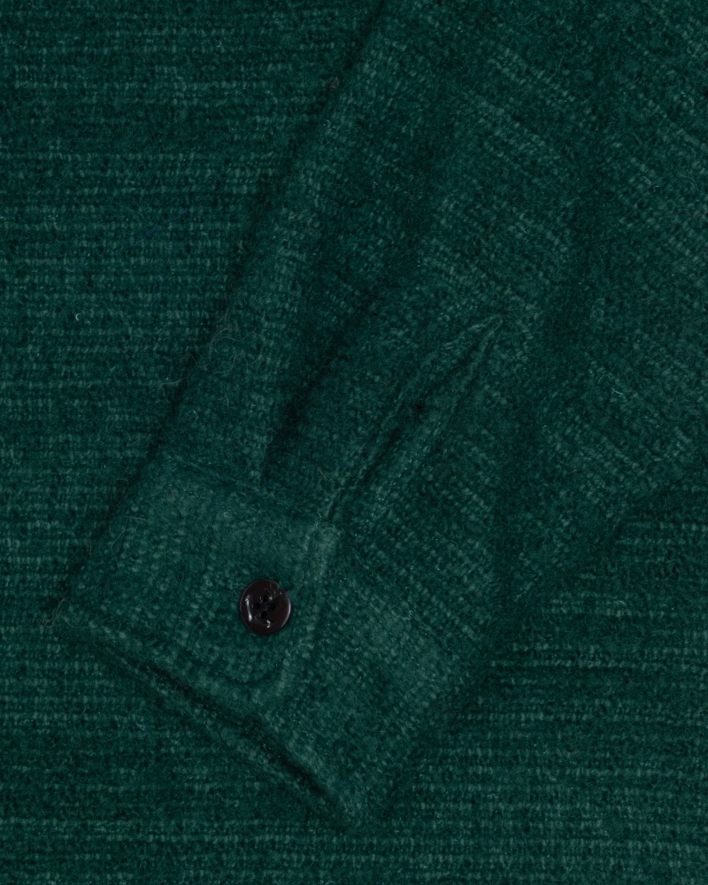 Shirts     Stussy Boucle Lana Cpo Verde | 83410-HMGN