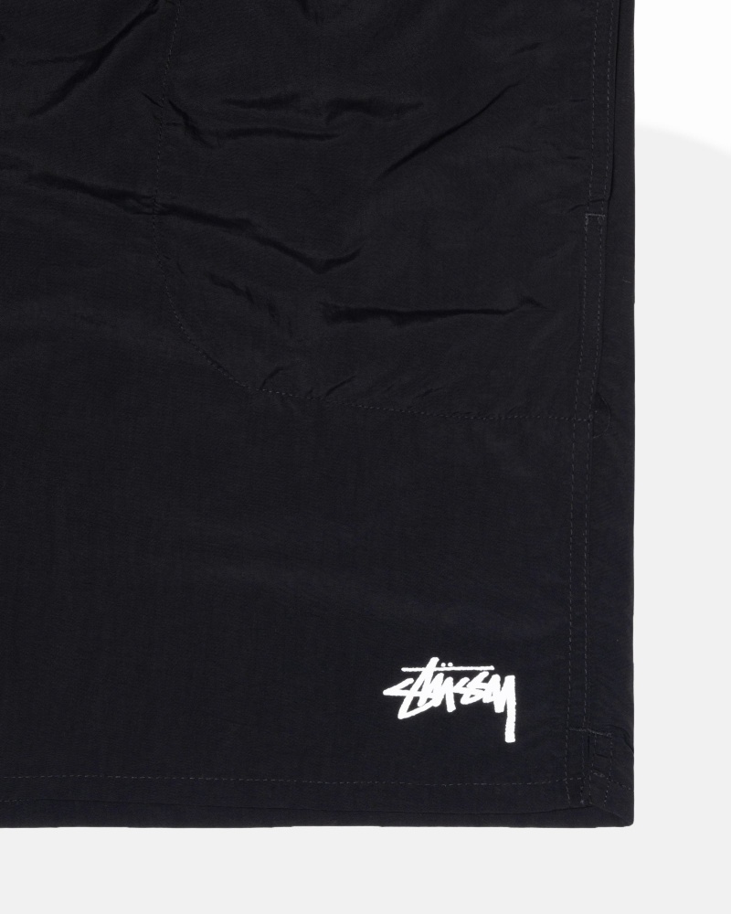 Short Stussy Agua Stock Negras | 30826-SJIZ