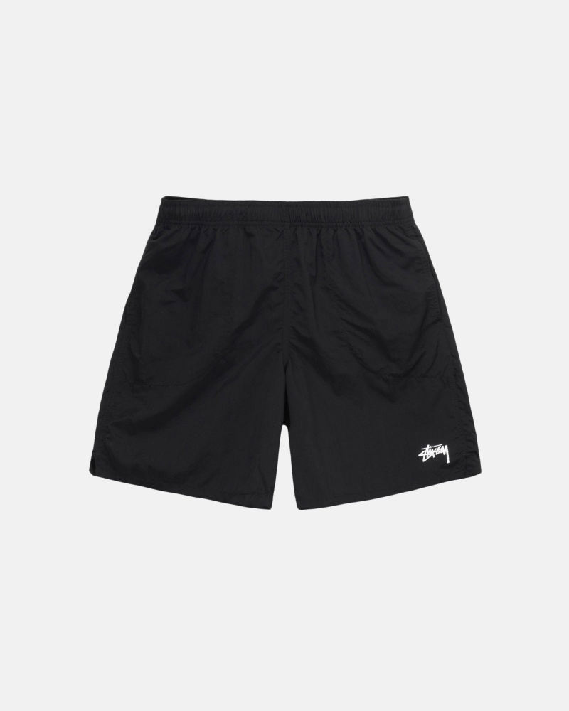 Short Stussy Agua Stock Negras | 30826-SJIZ