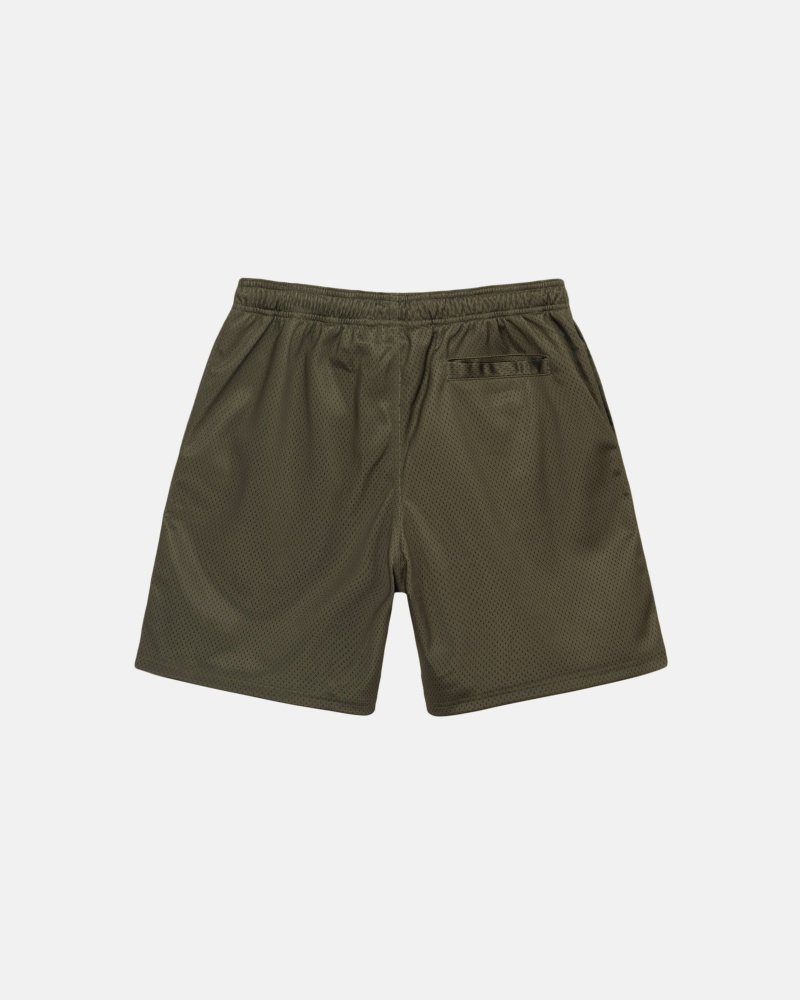 Short Stussy Mesh Big Basic Verde Oliva | 39748-YNCO