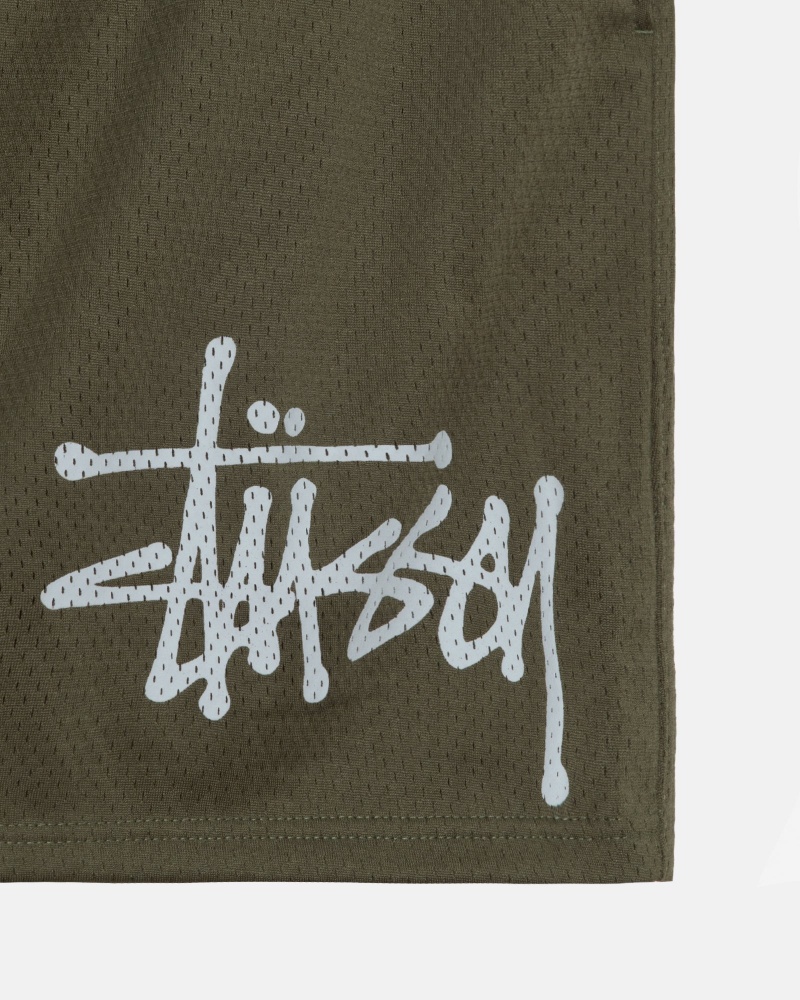 Short Stussy Mesh Big Basic Verde Oliva | 39748-YNCO