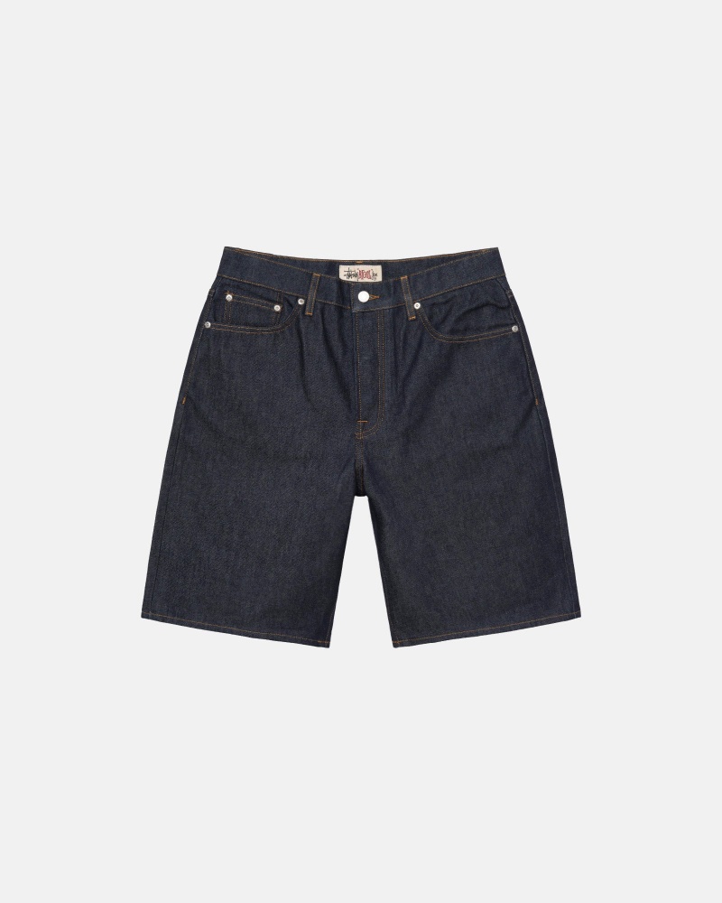 Short Stussy Raw Denim Big Ol\' Azul Marino | 69013-LNCA