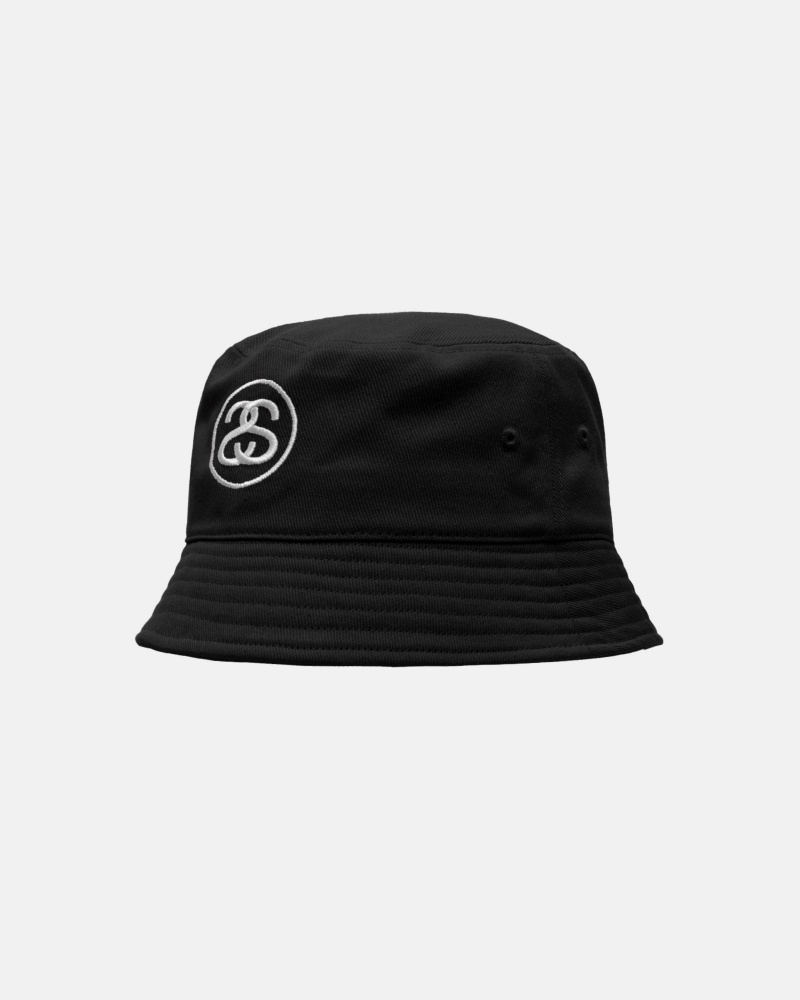 Sombreros Stussy Deep Bucket Ss Link Negras | 60538-YXNQ