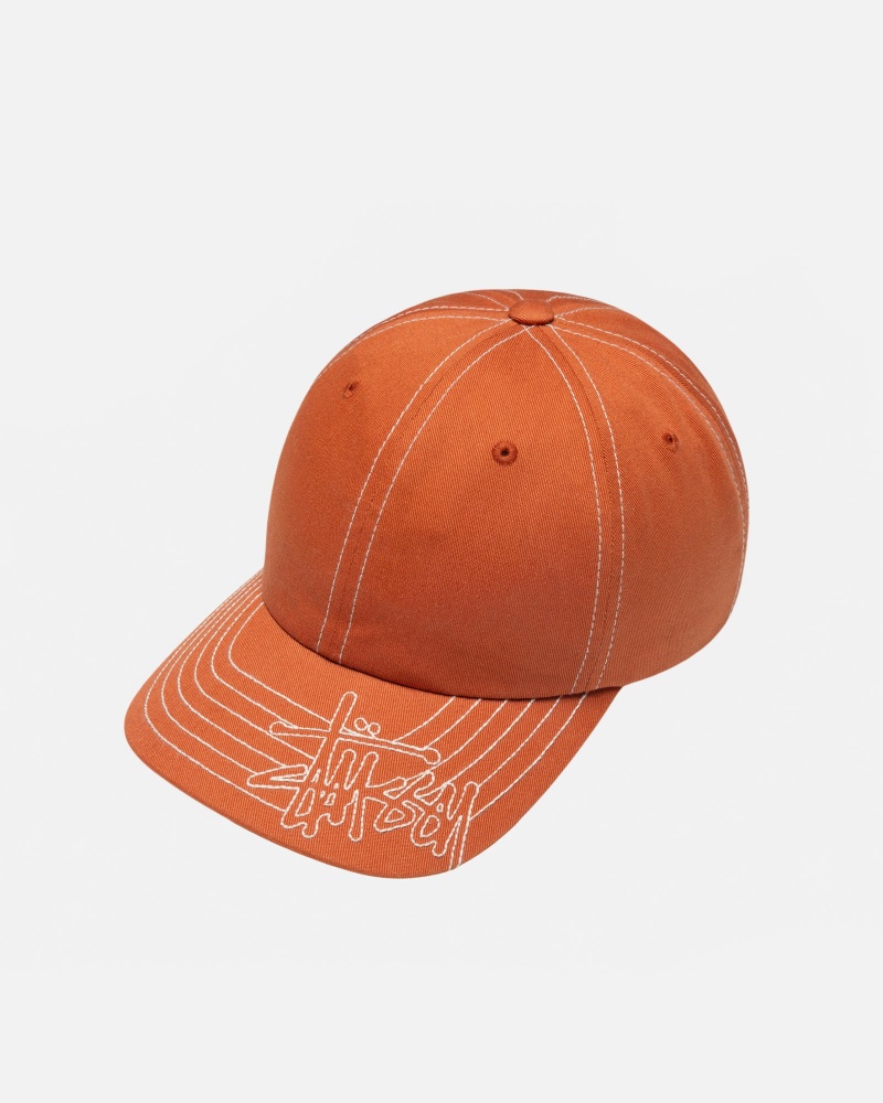 Sombreros Stussy Low Pro Basic Stitch Strapback Naranjas | 29857-ZXTA