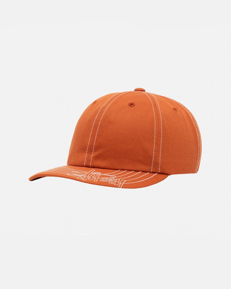 Sombreros Stussy Low Pro Basic Stitch Strapback Naranjas | 29857-ZXTA