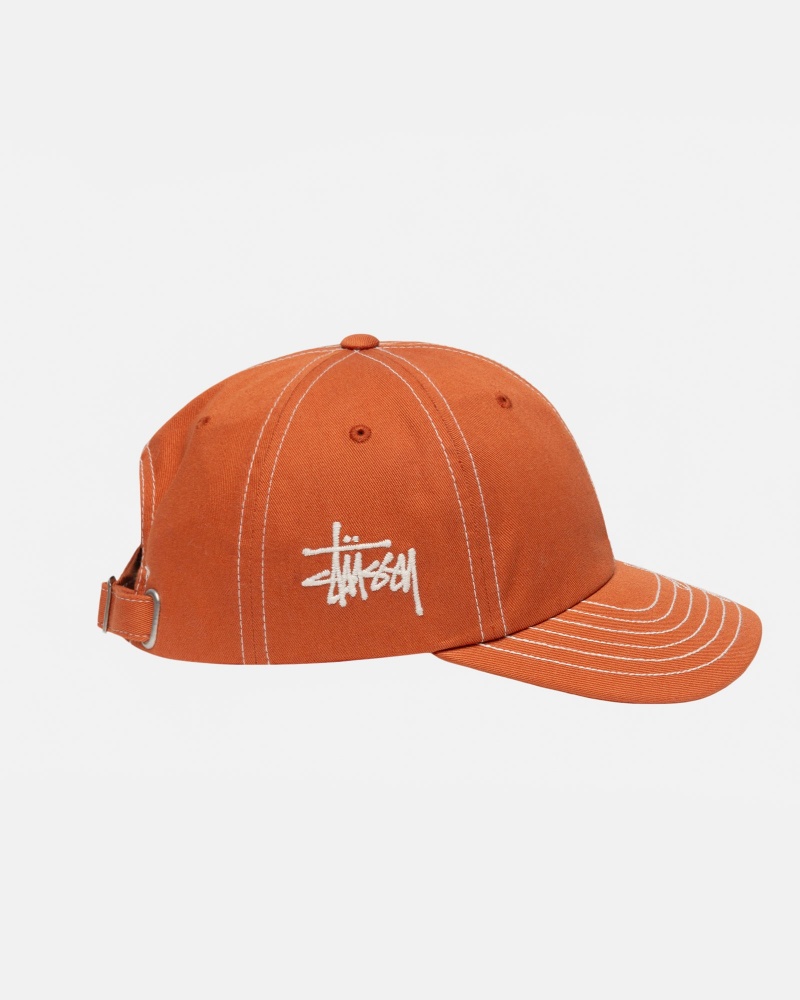 Sombreros Stussy Low Pro Basic Stitch Strapback Naranjas | 29857-ZXTA