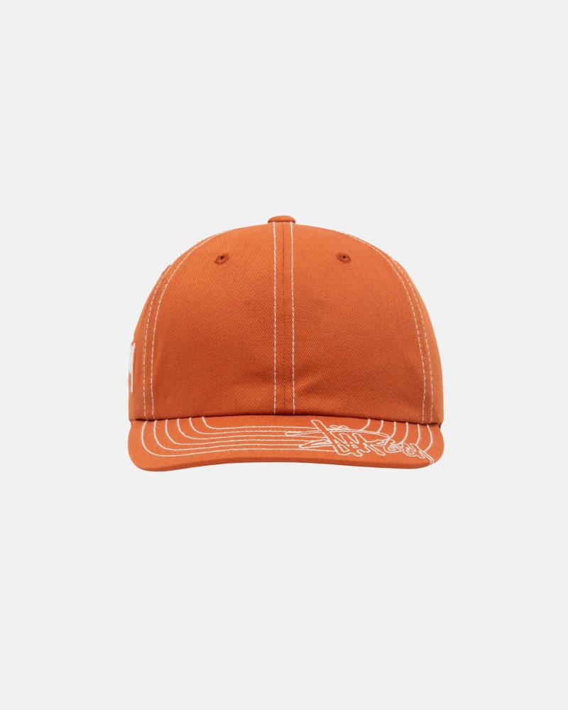 Sombreros Stussy Low Pro Basic Stitch Strapback Naranjas | 29857-ZXTA