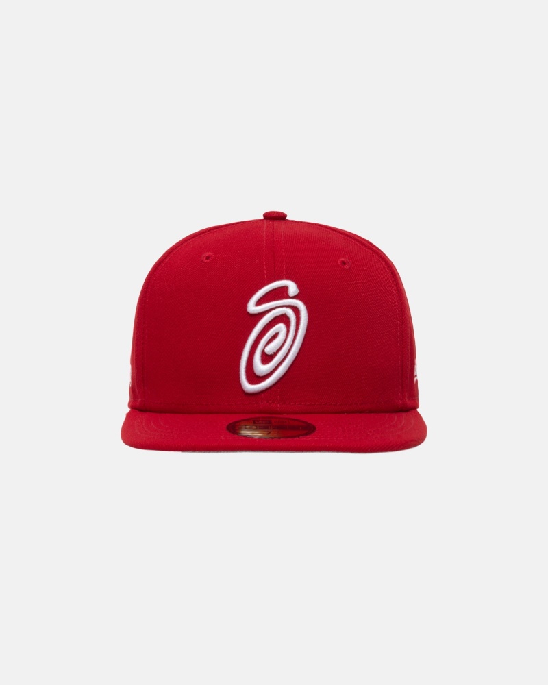 Sombreros Stussy New Era 59fifty Curly S Rojas | 97451-GIHE