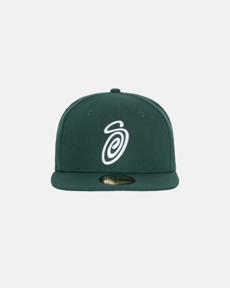 Sombreros Stussy New Era 59fifty Curly S Verde | 83157-PEDR