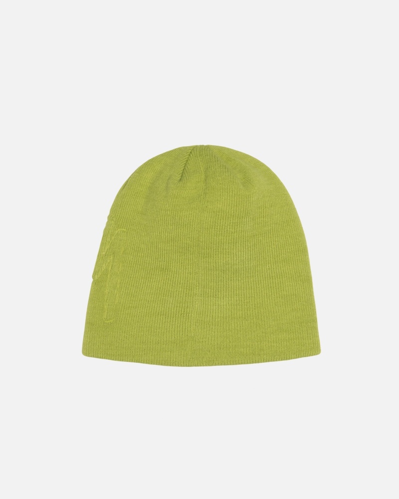 Sombreros Stussy Skullcap Embossed Smooth Stock Verde Claro | 43601-IOHP