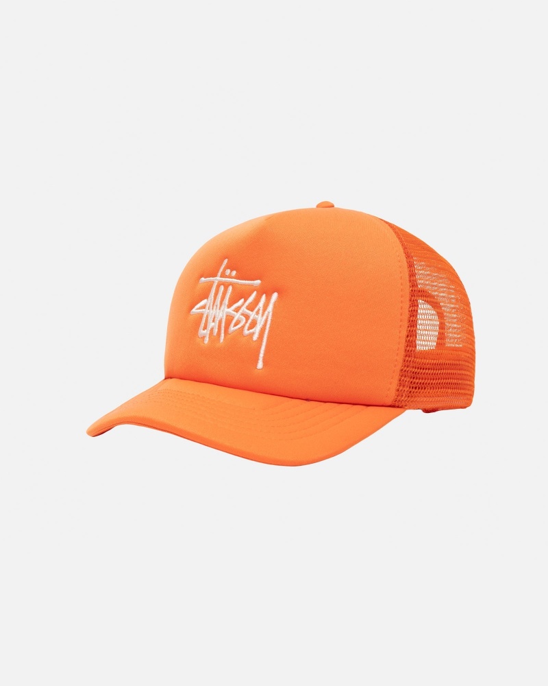 Sombreros Stussy Trucker Big Basic Snapback Naranjas | 41568-CBMU