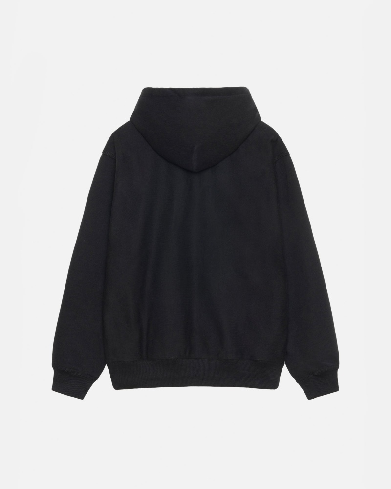 Sudadera con Capucha Stussy Basic Applique Negras | 41829-NKLA