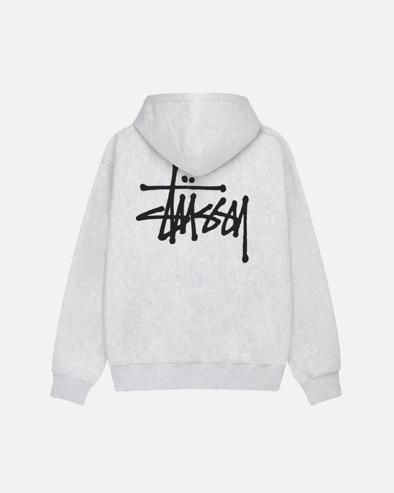 Sudadera con Capucha Stussy Basic Gris | 04385-JLHU