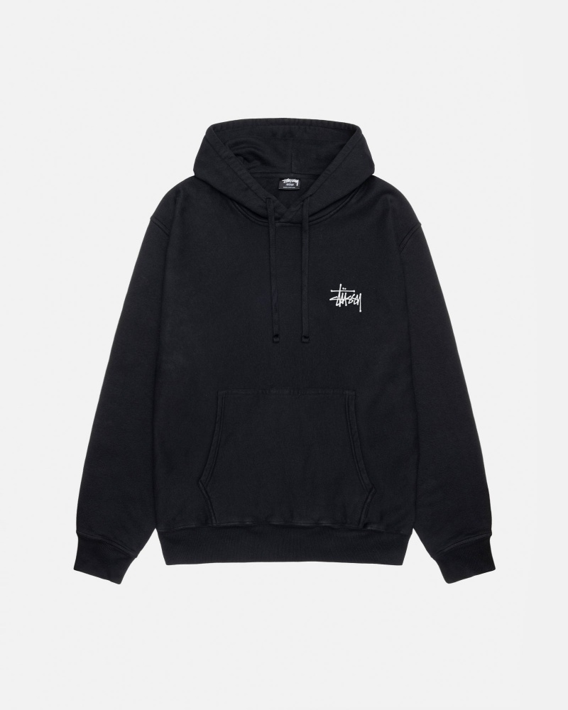 Sudadera con Capucha Stussy Basic Pigment Dyed Negras | 03781-EPDN