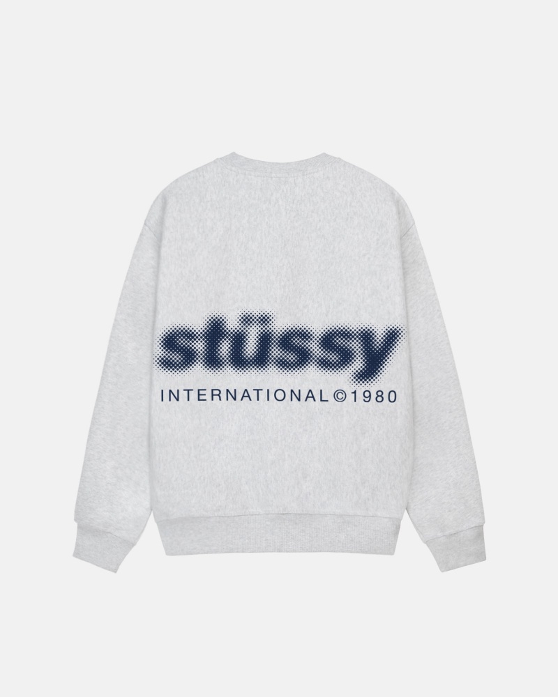 Sudaderas Stussy Blur Crew Gris | 50132-TXNC