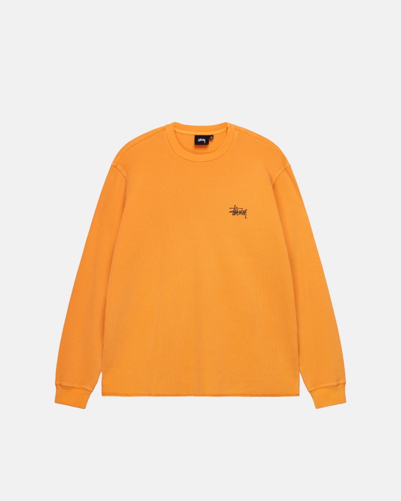 Suéteres Stussy Basic Stock Ls Thermal Albaricoque | 10275-ARTK