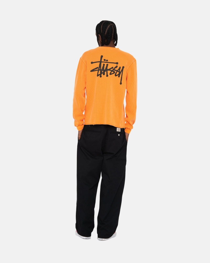 Suéteres Stussy Basic Stock Ls Thermal Albaricoque | 10275-ARTK