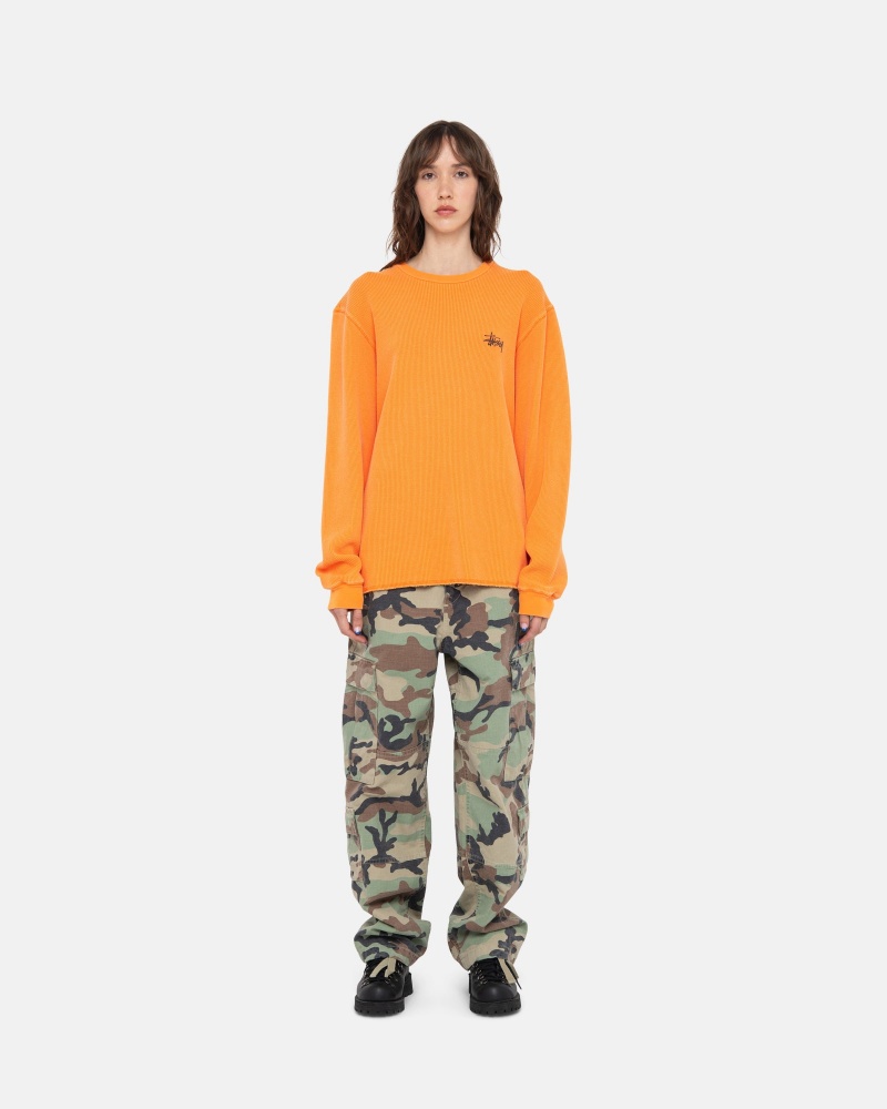 Suéteres Stussy Basic Stock Ls Thermal Albaricoque | 10275-ARTK