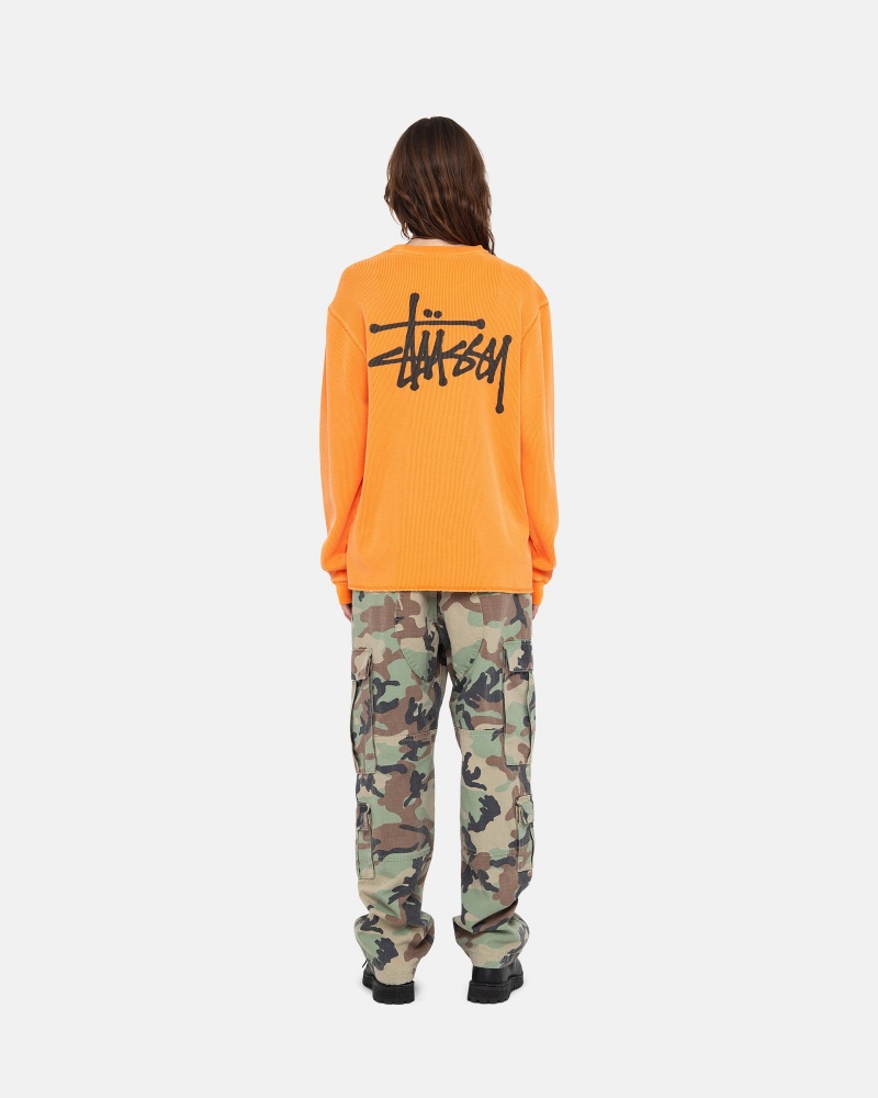 Suéteres Stussy Basic Stock Ls Thermal Albaricoque | 10275-ARTK