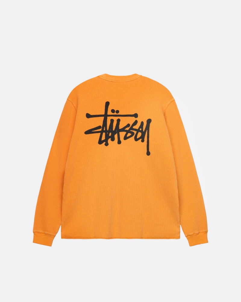 Suéteres Stussy Basic Stock Ls Thermal Albaricoque | 10275-ARTK